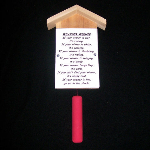 Weather,weenie,,hilarious,gag,gift,,novelty,weather weenie, weather wiener, weather station, weather observatory, weenie, wiener, hot dog, redneck,  red neck, hillbilly, novelty, gag gift, retirement gift, home decor, wall hanging, sign, funny, humorous, humor, cedar