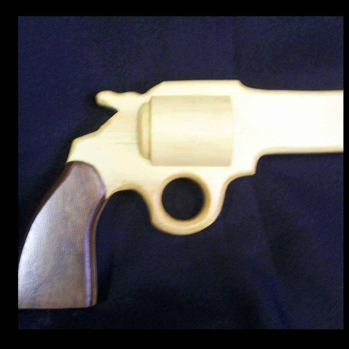 38 special gun cane, pistol shaped walking stick SS Woodcraft