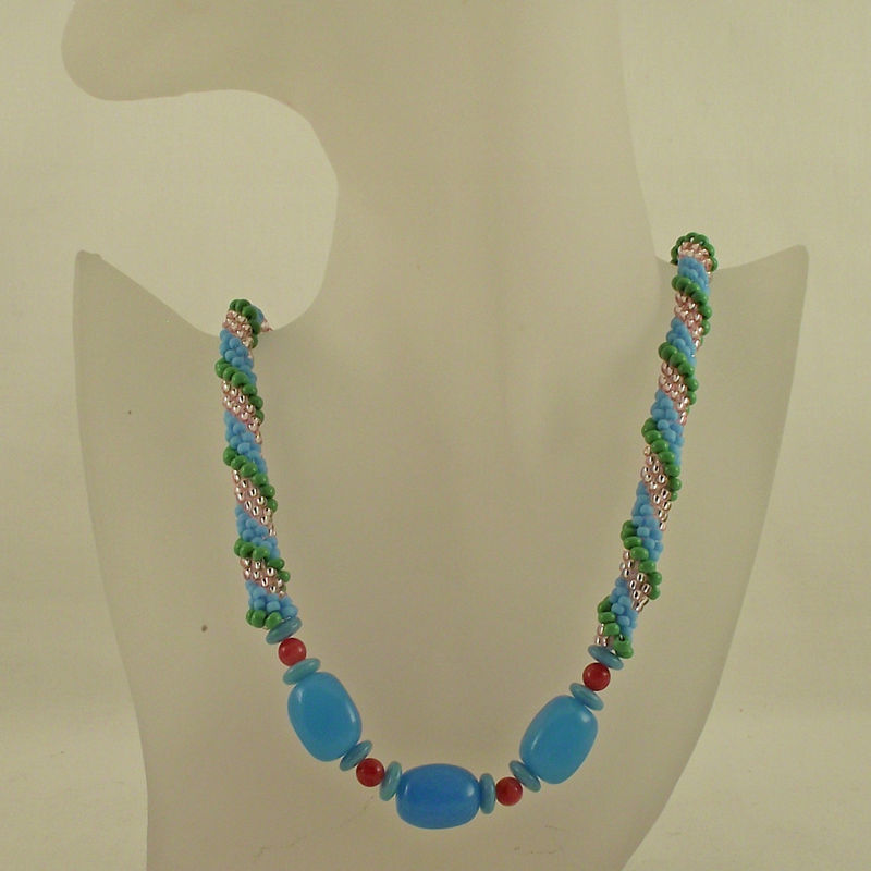 Bead Crochet Rope Crocheted Seed Bead Spiral Necklace Judy Cogo Designs