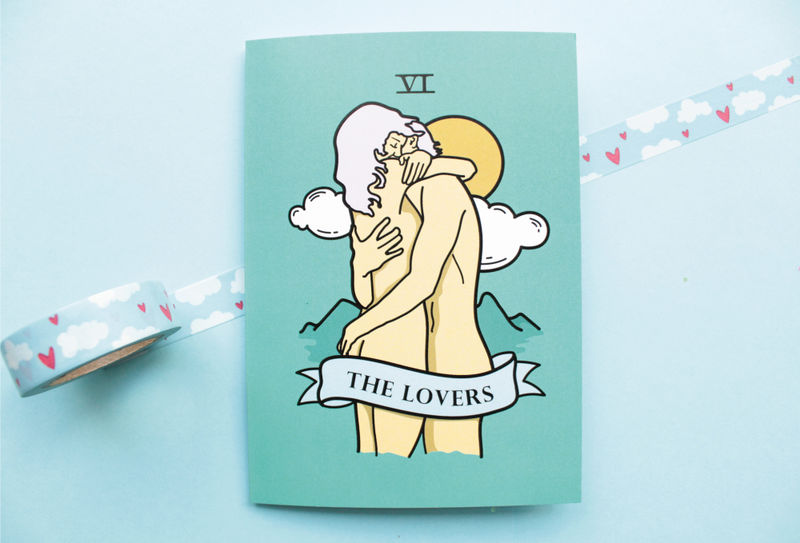 Tarot Greeting Card The Lovers