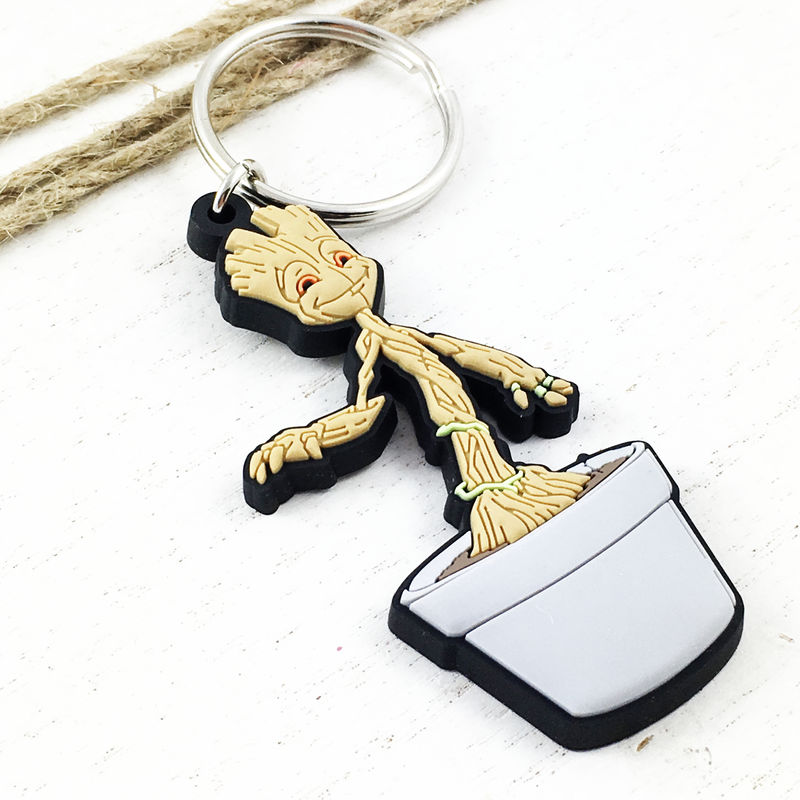 GUARDIANS OF THE GALAXY BABY GROOT RUBBER KEYRING NEW OFFICIAL MERCHANDISE