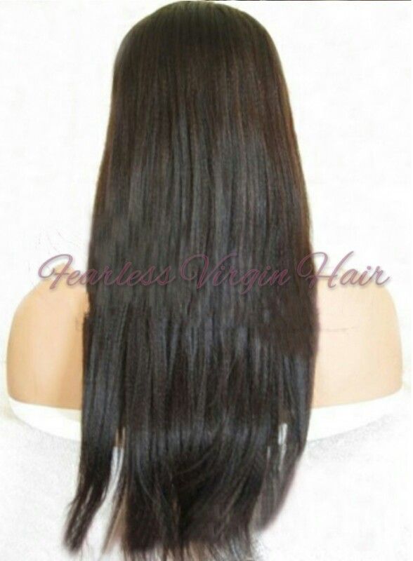 Silky Straight Glueless Lace Front Wig w/ bleached knots Fearless