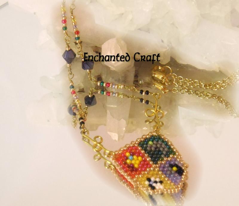 Hogwarts Houses beaded pendant for Harry Potter fans - product image  