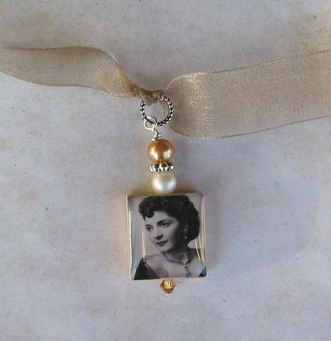 Bouquet,Photo,Image,Charm,Keepsake,Jewelry, Pendant, wedding, keepsake, memorial, Art, altered art, charm, bouquet, bouquet photo charm,  scrabble tile, Designs by Chastity, gift