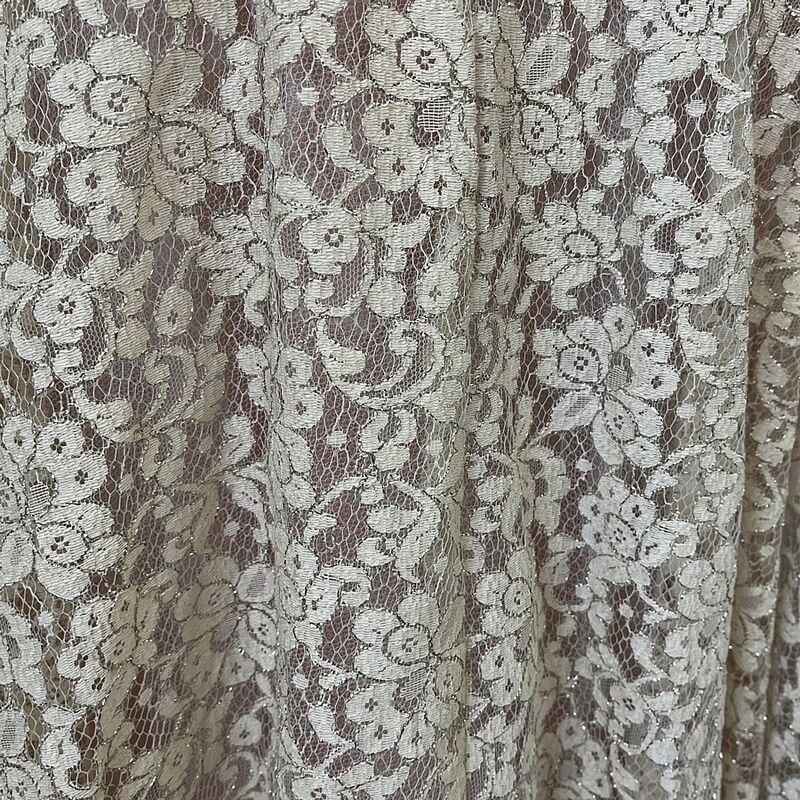 Vintage 50s Silver Lace Sparkle Party Dress    35b/26w - product image