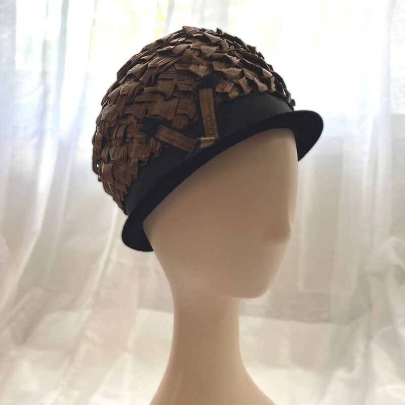 Vintage 60s WESTBURY Straw Bubble Hat  20 & 7/8 inches - product image