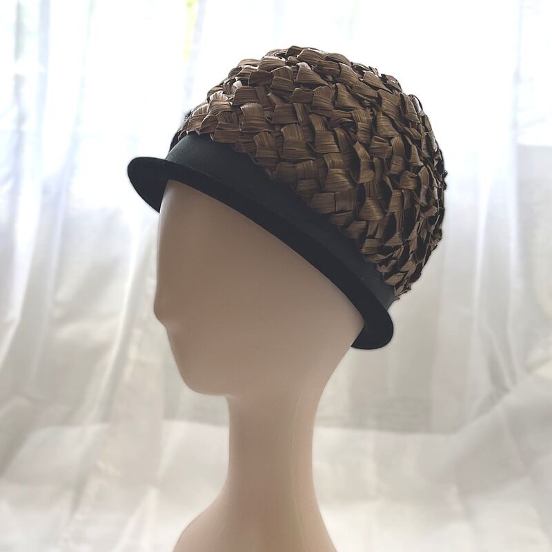 Vintage 60s WESTBURY Straw Bubble Hat  20 & 7/8 inches - product image