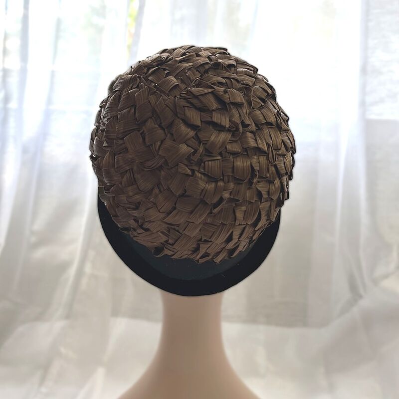 Vintage 60s WESTBURY Straw Bubble Hat  20 & 7/8 inches - product image