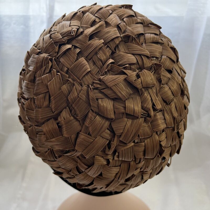 Vintage 60s WESTBURY Straw Bubble Hat  20 & 7/8 inches - product image