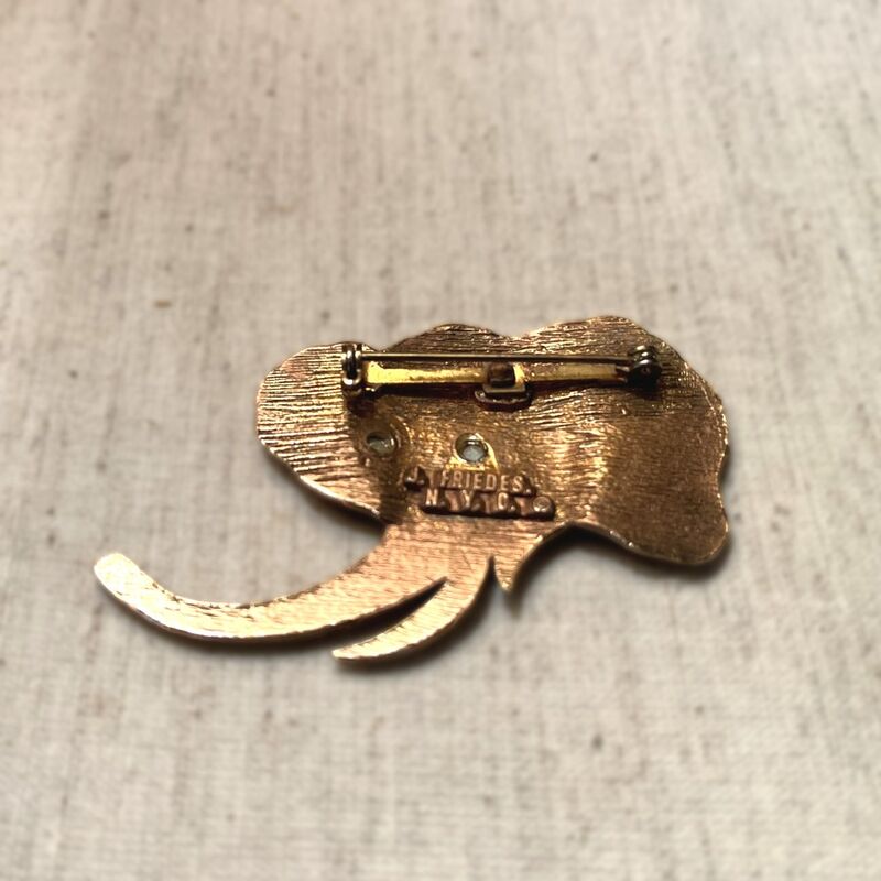 Vintage J FRIEDES Elephant Pin Brooch - product image