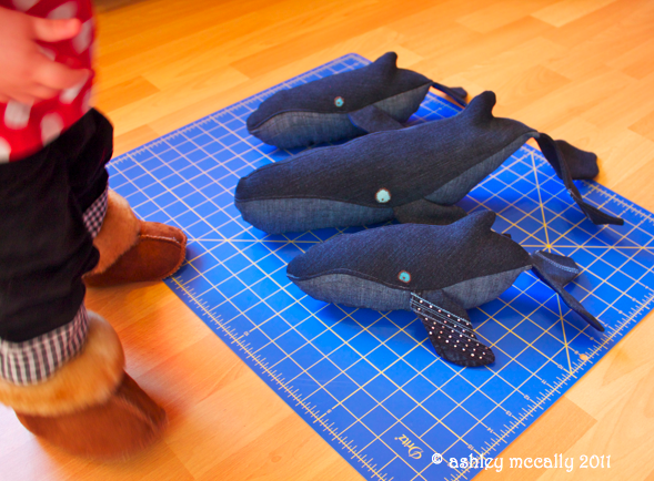 Custom pod of whales from your favorite jeans (~3 whales depending on jeans) - product image