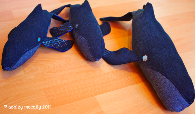 Custom pod of whales from your favorite jeans (~3 whales depending on jeans) - product image
