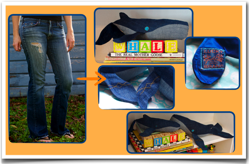 Custom pod of whales from your favorite jeans (~3 whales depending on jeans) - product image