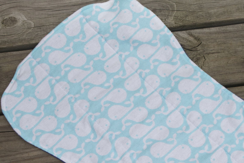 Whale burp cloth set of 2 - product image