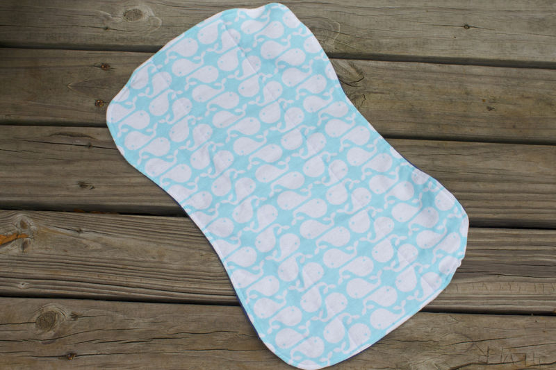 Whale burp cloth set of 2 - product image