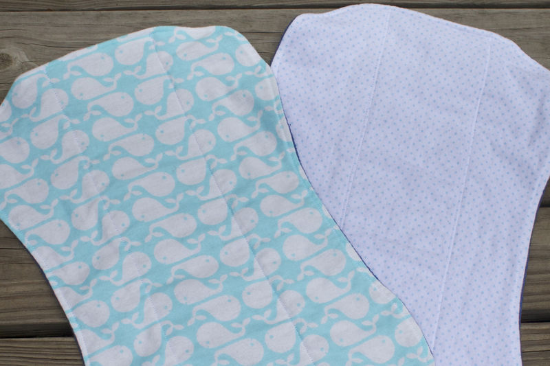 Whale burp cloth set of 2 - product image