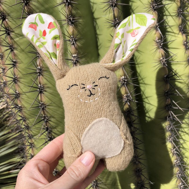 Berry - Upcycled wool bunny - product images