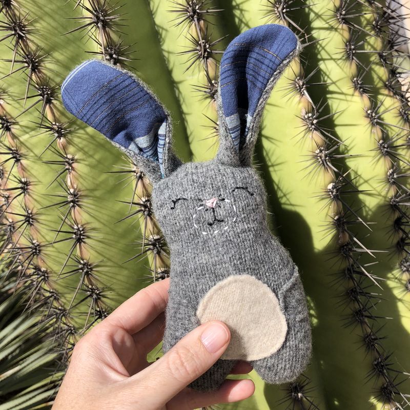Milo - Upcycled wool bunny - product images