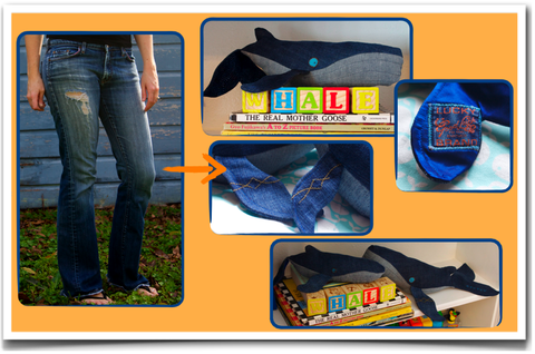 Custom,whale,from,your,favorite,jeans,-,One,repurposed_denim,humpback_whales,custom_stuffed_animal,vintage_denim,handmade,denim_love