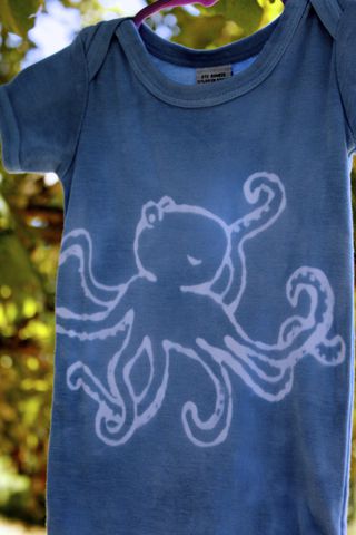 Octopus,-,hand,dyed,eco,friendly,bamboo,onesie,original,design,front,&,back,Children,Clothing,octopus,hand_dyed,eco friendly, earth friendly babydye_resist,baby_gifts,baby_shower,ocean