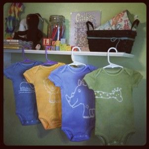 Animal parade onesie gift set, baby shower gift - product image