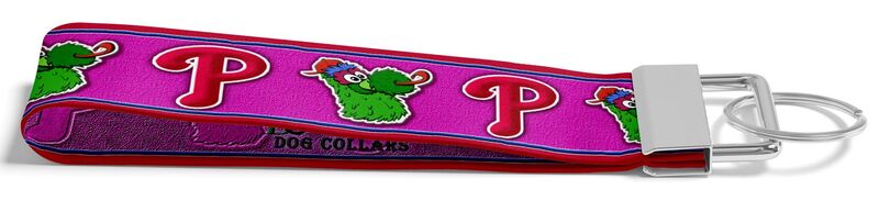Philadelphia Phanatic Phillies Hot Pink or Blue Baseball MLB Novelty Dog Collar - product image