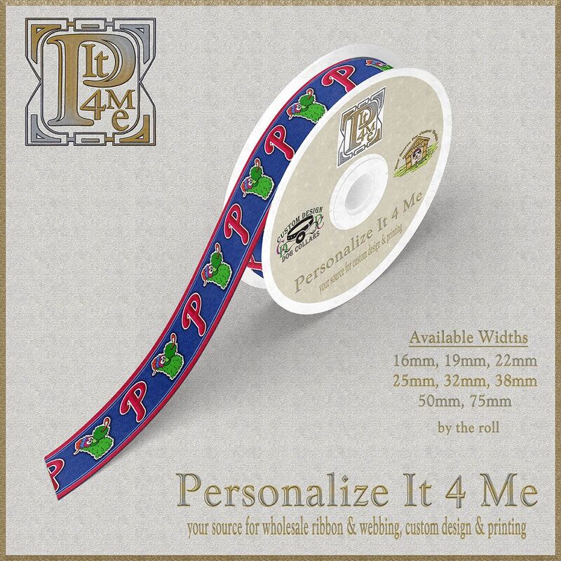 Philadelphia Phanatic Phillies Hot Pink or Blue Baseball MLB Novelty Dog Collar - product image