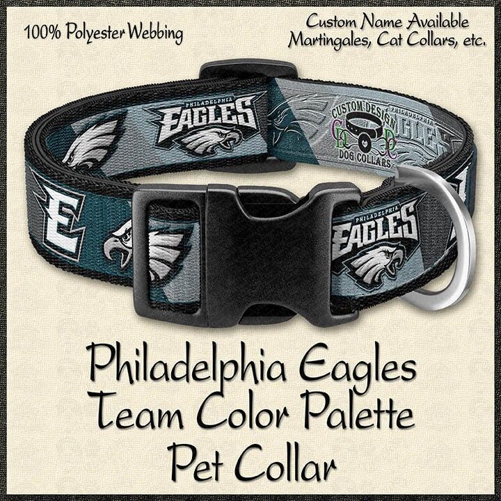 Philadelphia Eagles Team Color Palette Designer Dog Collar - product image