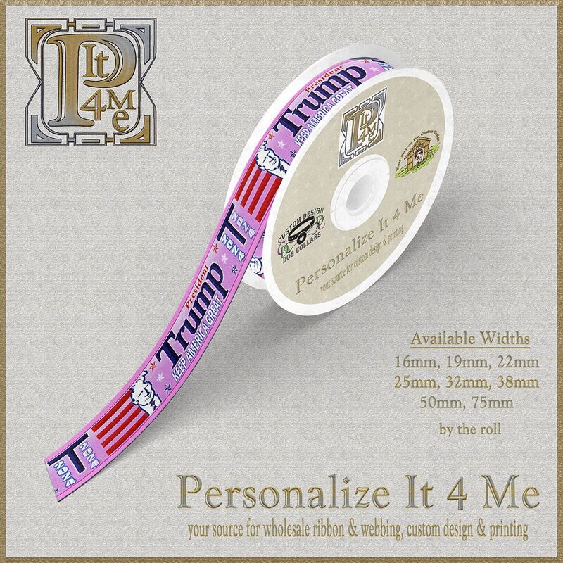 Trump 2024 for President Designer Dog Collar available in Pink or Blue Versions - product image