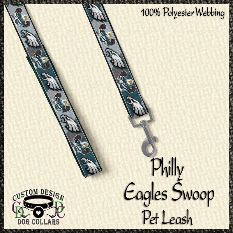 SWOOP Philadelphia Eagles Team Color Palette Designer Dog Collar - Pink or Green - product image