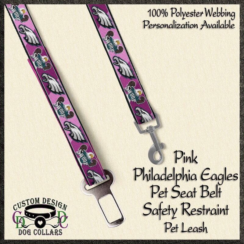 SWOOP Philadelphia Eagles Team Color Palette Designer Dog Collar - Pink or Green - product image