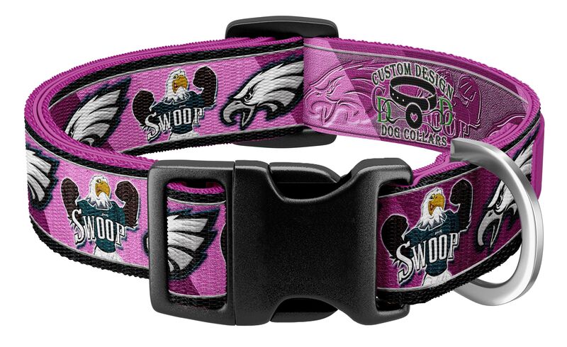 SWOOP Philadelphia Eagles Team Color Palette Designer Dog Collar - Pink or Green - product image
