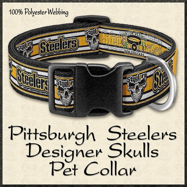 Pittsburgh Steelers Football NFL Designer Dog Collar - product image