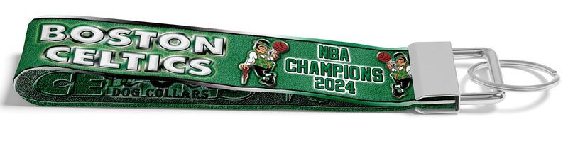 PINK or GREEN Boston Celtics 2024 NBA Champions Dog Collar Leash Key Fob Pet Safety Restraint Dog or Cat Collar - product image