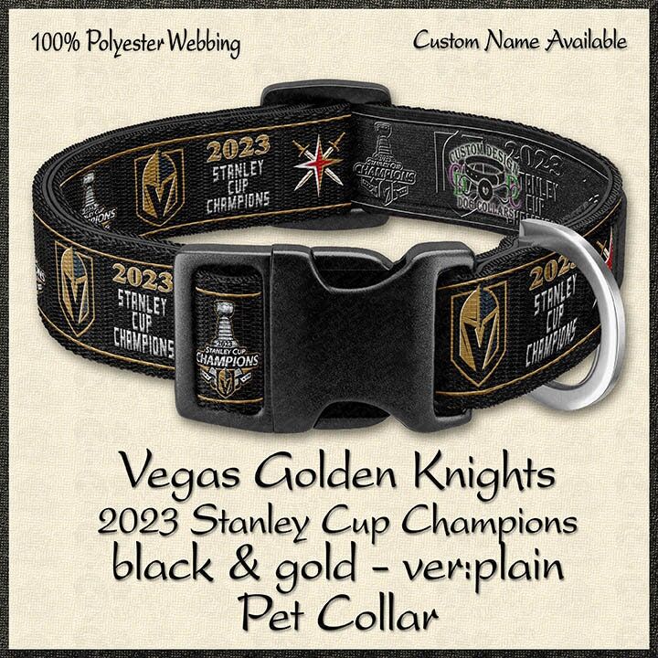 Hot Pink or Black & Gold Stanley Cup Champions 2023 Vegas Golden Knights Dog Collar - product image