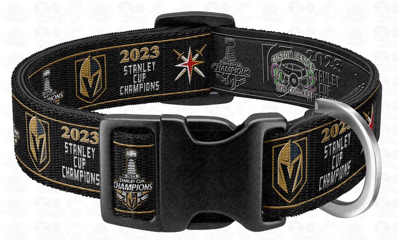 Hot Pink or Black & Gold Stanley Cup Champions 2023 Vegas Golden Knights Dog Collar - product image