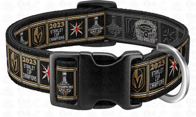 Hot Pink or Black & Gold Stanley Cup Champions 2023 Vegas Golden Knights Dog Collar - product image