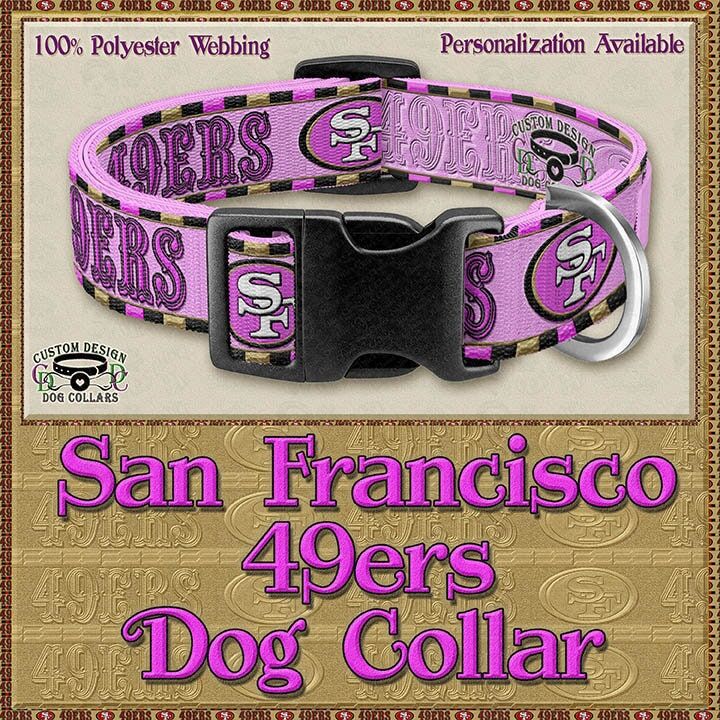 Pink San Fransisco 49ers Dog Collar - product image