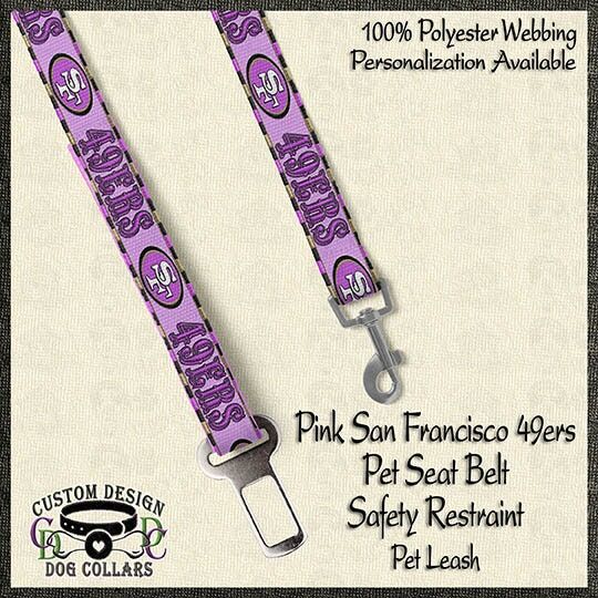 Pink San Fransisco 49ers Dog Collar - product image