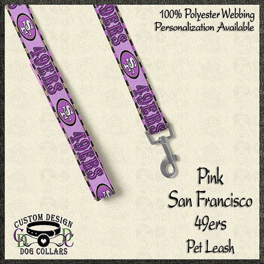 Pink San Fransisco 49ers Dog Collar - product image