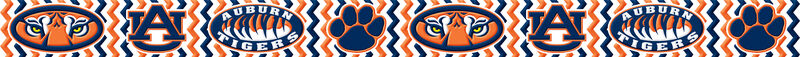 Auburn University Tigers CHEVRON Design No2 Custom Designed Grosgrain Ribbon - product image