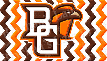 Bowling Green University Falcons Chevron Custom Designed Grosgrain Ribbon - product image