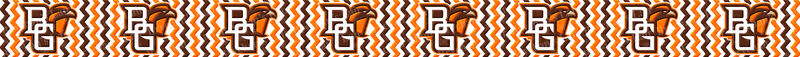 Bowling Green University Falcons Chevron Custom Designed Grosgrain Ribbon - product image
