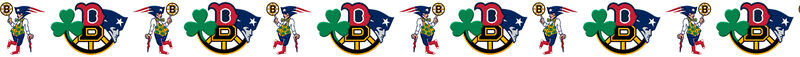 Boston Sports Collage ver. No2 - Sox - Bruins - Patriots - Celtics Grosgrain Ribbon Custom Printed by the Yard - product image