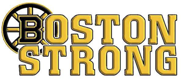 'BOSTON STRONG' Boston Bruins Grosgrain Ribbon Custom Printed by the Yard - product image