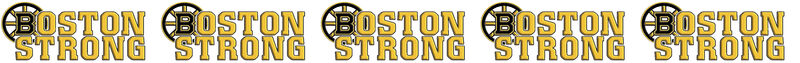 'BOSTON STRONG' Boston Bruins Grosgrain Ribbon Custom Printed by the Yard - product image