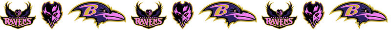 Baltimore Ravens - PINK - Grosgrain Ribbon Custom Printed by the Yard - product image