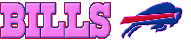 Buffalo Bills - PINK - Grosgrain Ribbon Custom Printed by the Yard - product image