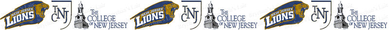 College of New Jersey NJ Lions Custom Designed Grosgrain Ribbon Printed by the Yard - product image