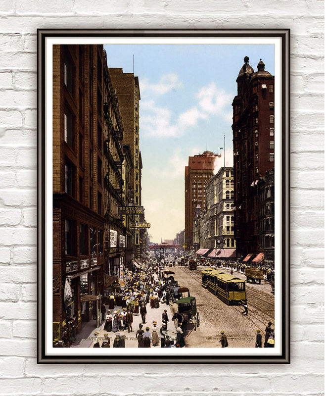 Vintage Photo of Chicago, Madison Street 1900 - product images